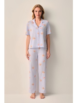 Suwen Plaid Gömlek Yaka Pijama Takımı