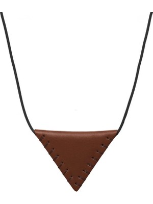 Tesbihane Siyah Ip Zincirli Isme Özel Yazılı Kahverengi Gerçek Deriden El Yapımı Kadın Cevşen Kolye