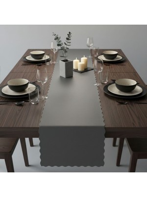 Grand Fine Art 1 Adet Deri RUNNER-40X140 Cm-Fırfır Desenli Runner