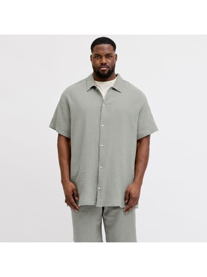 Jack & Jones Büyük Beden Resort Yaka Gömlek -  Nantucket