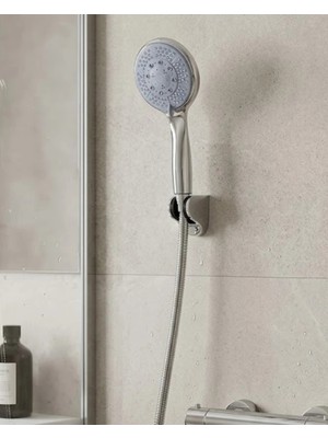 tp Buğz Çok Fonksiyonlu 4 Kademeli El Duşu Seti Spiral Hortumlu Banyo Duş Başlığı