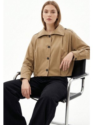 Rays Camel Düğmeli Uzun Kol Ceket 60530