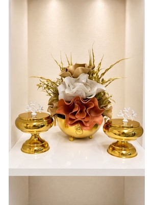 Maviessa Kaplan Figürlü Eva Aranjman Seti Küpeli