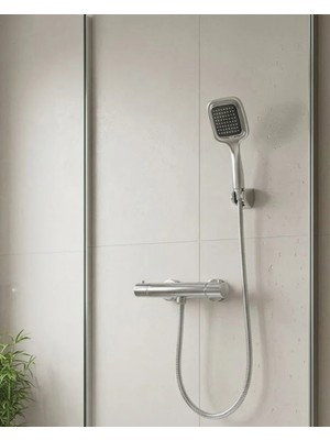 Calperia Çok Fonksiyonlu Siyah El Duşu Seti Spiral Hortum ve Duş Askısı Banyo Duş Başlığı