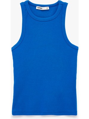 Koton Pamuklu Bisiklet Yaka Fitilli Atlet