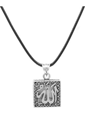 Kişiye Özel Isim Yazılı Arapça Allah Yazılı Zarif Ip Zincirli 925 Ayar Gümüş Kadın Cevşen Kolye