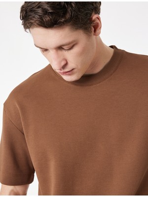 Koton Rahat Kalıp Kısa Kollu Pike Kumaş Pamuklu Bisiklet Yaka Basic Tişört