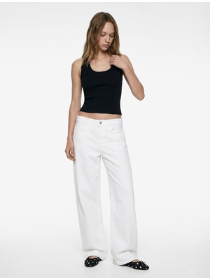 Koton Halter Yaka Kolsuz Pamuklu Crop Bluz