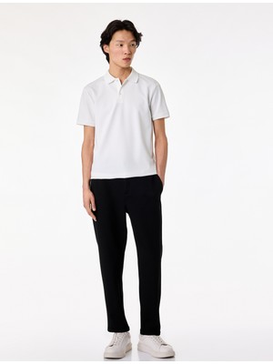 Koton Kısa Kollu Düğmeli Polo Yaka Slim Fit Tişört