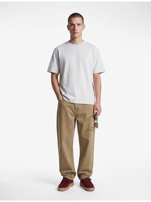 Koton Kısa Kollu Pamuklu Bisiklet Yaka Oversize Basic Tişört