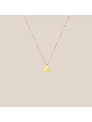 Altıntaş Minimal Zarif Üçgen Altın Kolye