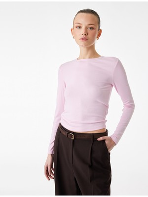 Koton Slim Fit Uzun Kollu Bisiklet Yaka Basic Tişört