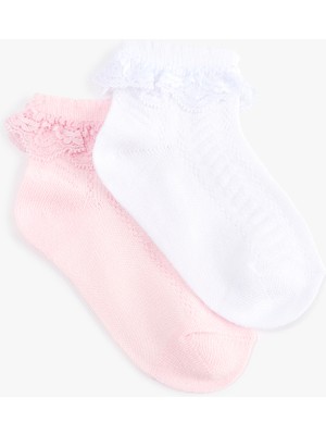 Koton Dantelli Dokulu 2'li Çorap