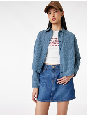 Koton Regular Fit Uzun Kollu Klasik Yaka Kareli Gömlek