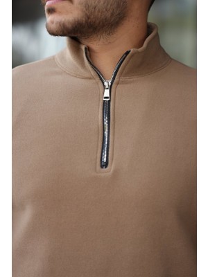 Nnstartshopping  Erkek Zip Yaka Polar Sweat