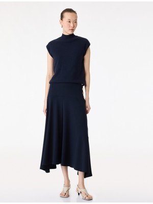 Koton Aksesuar Düğme Detaylı Midi Etek