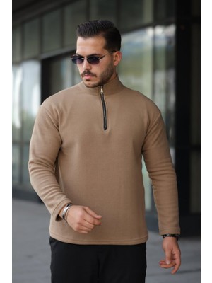 Deridün Yıldız Shoes Erkek Zip Yaka Polar Sweat