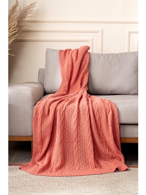 Koza Home Mendi Somon Akrilik Throw Tv Battaniyesi 130X170 2536