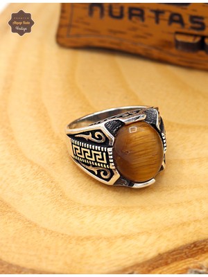 Midyat Nurtaş Gümüş Kaplangözü Taşlı Artuklu Model 925 Ayar Gümüş Çocuk Yüzüğü 201025302