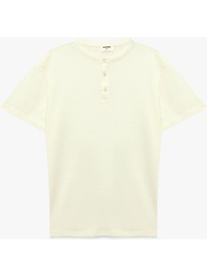 Koton Kısa Kollu Düğmeli Hakim Yaka Tişört