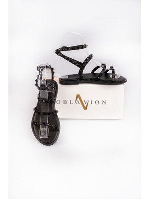 Oblavion Valen Troklu Hakiki Deri Sandalet