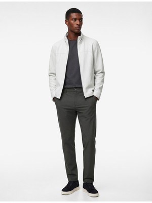 Koton Normal Bel Cepli Düğmeli Slim Fit Non Iron Esnek Kumaş Pantolon