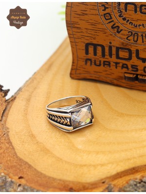 Midyat Nurtaş Gümüş Kristal Zirkon Taşlı  Model 925 Ayar Gümüş Çocuk Yüzüğü 201025294