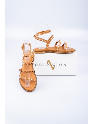 Oblavion Valen Troklu Hakiki Deri Sandalet