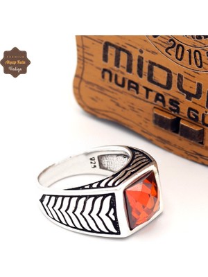 Midyat Nurtaş Gümüş Yakut Taşlı Martı Model 925 Ayar Gümüş Çocuk Yüzüğü 201025346