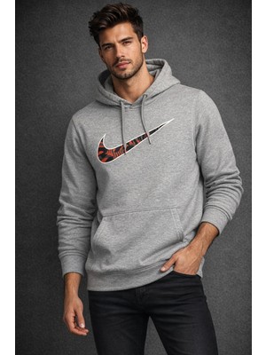 Nike Dry  Fleece Hoodie Loose Fit Gray Erkek Kapüşonlu Sweatshirt Gri
