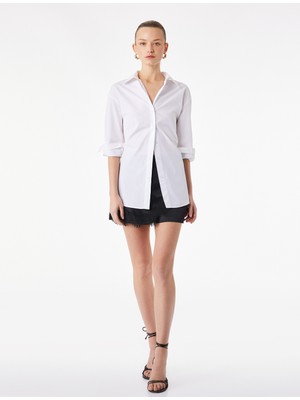 Koton Dantel Detaylı Mini Saten Şort Etek