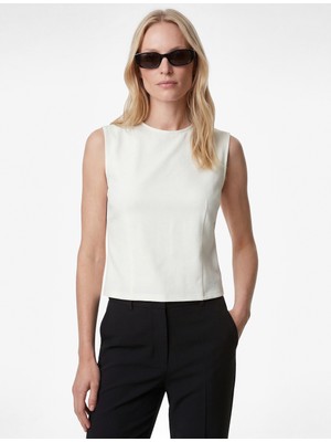 Koton Slim Fit Pamuklu Kolsuz Bisiklet Yaka Body