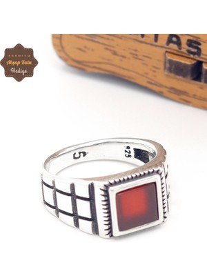 Midyat Nurtaş Gümüş Akik Taşlı Saat Model 925 Ayar Gümüş Çocuk Yüzüğü 201025348