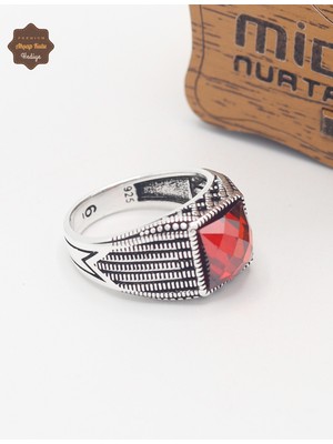 Midyat Nurtaş Gümüş Yakut Taşlı Klasik Model 925 Ayar Gümüş Çocuk Yüzüğü 201025342