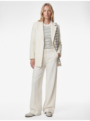 Koton Düğmeli Cepli Uzun Kollu Buklet Kaban