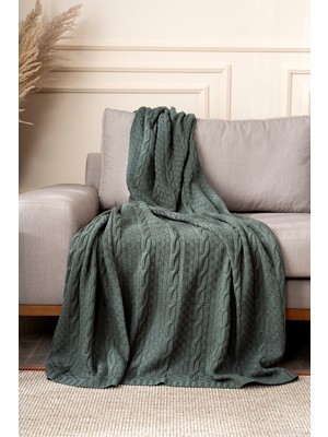 Koza Home Mendi Petrol Akrilik Throw Tv Battaniyesi 130X170 2534