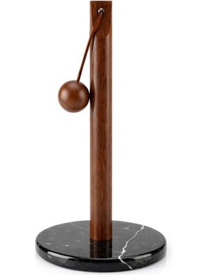Mien Siyah Mermer Tabanlı Ahşap Kağıt Havluluk - Modern Tasarım Top Detaylı