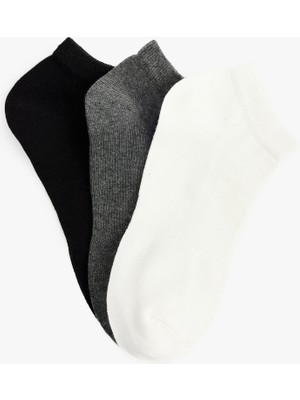 Koton 3'lü Desenli Patik Çorap Seti