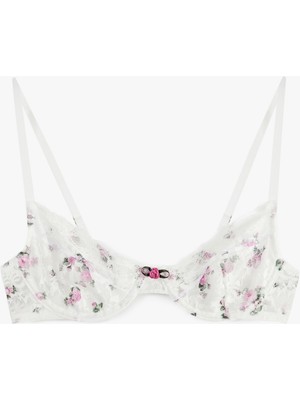 Koton Dolgusuz Balenli Çiçekli Dantelli Sütyen