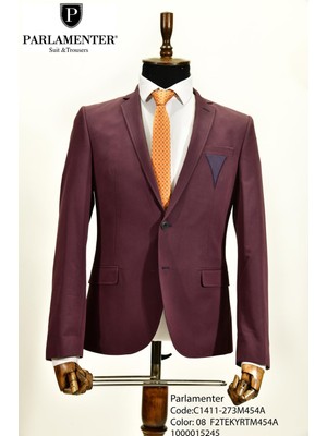 Parlamenter Fabio Cassel Slim Fit Erkek Tek Ceket