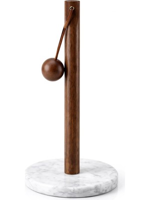 Mien Beyaz Mermer Tabanlı Ahşap Kağıt Havluluk - Modern Tasarım Top Detaylı Mutfak Düzenleyici