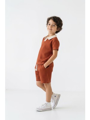 MiaBaby Gofreli Yazlık Erkek Çocuk 2li Takım