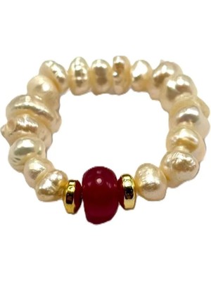 Nish&Chic Incili Esnek Yüzük