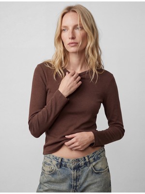 Koton Slim Fit Uzun Kollu Bisiklet Yaka Basic Tişört