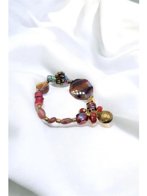 Nish&Chic Stone Charmlı El Yapımı Bileklik