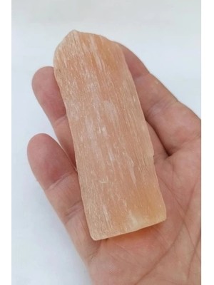 Pozitif Doğal Taş Turuncu Selenit Doğal Parça 33-2