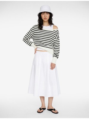 Koton Kayık Yaka Uzun Kollu Viskon Karışımlı Kazak