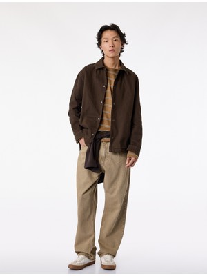 Koton Normal Bel Pamuklu Bol Baggy Jean Pantolon