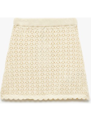 Koton Ajurlu Triko Mini Etek