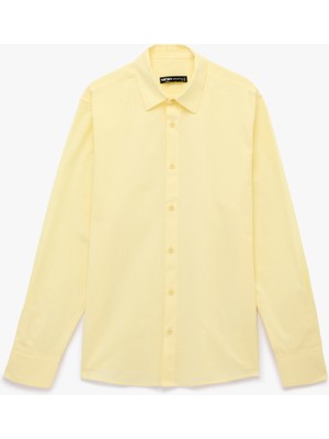 Koton Regular Fit Uzun Kollu Klasik Yaka Düğmeli Pamuklu Gömlek